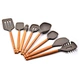 wooden kitchen utensil set